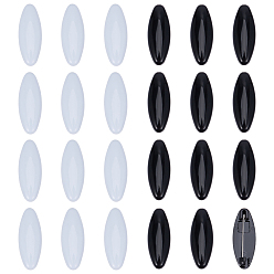 (52) Непрозрачная лаванда 48 шт. броши из смоляных булавок, с пин железа, овальные, разноцветные, 36x13 мм