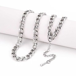 Нержавеющая Сталь Цвет 6мм 304 ожерелья из нержавеющей стали с кубинскими звеньями, не тускнеет, цвет нержавеющей стали, 15.94 дюйм (40.5 см)