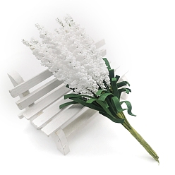 Белый Пластиковая искусственная лаванда, для свадебного рождественского украшения, поделки своими руками домашний декор венок скрапбукинг, белые, 140 мм