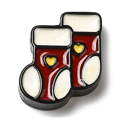 Christmas Socking Кабошоны из непрозрачной рождественской смолы, для изготовления ювелирных изделий, рождественские носки, 21.5x19x5 мм