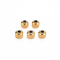 Золотой 201 из нержавеющей стали бусы, колонка, без кадмия, без никеля и без свинца, рондель, золотые, 6x5.5 мм, отверстие : 2 мм