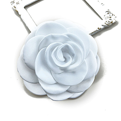 Белый Тканевая брошь для рюкзака, цветок, белые, 100 мм