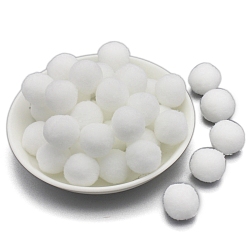 Белый Полиэстеровый мяч, аксессуары для костюма, аксессуары, круглые, белые, 30 мм, 20 шт / пакет