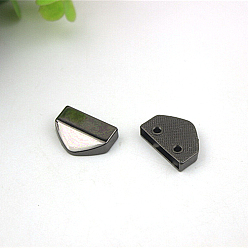 Черный Цвет Металла Застежка-молния для сумки из сплава, аксессуары для замены хвоста молнии сумки, треугольные, металлический черный , 1.3x2x0.5 см, Внутренний диаметр: 1.8 cm