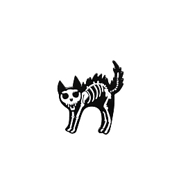 Cat Shape Защитная булавка для броши, значок сплава эмали для воротника рубашки костюма, форма кошки, 31x28 мм