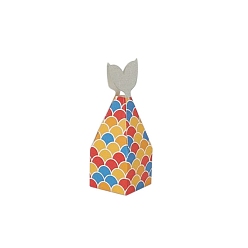 Colorful Folding Cardboard Candy Boxes, Wedding Gift Wrapping Box, Mermaid, Colorful, 5x5x14.5cm