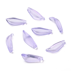 Flieder Transparente Glas-Anhänger, petaline, Flieder, 21.5x8x5 mm, Bohrung: 1 mm
