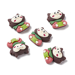 Light Coral Opaque Resin Cabochons, Monkey, Light Coral, 21x20.5x10mm