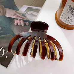 Коричневый Заколки для волос с большими когтями из ацетата целлюлозы, для девочек и женщин с густыми волосами, коричневые, 89x60x45 мм