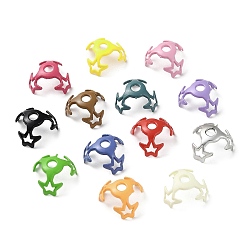 (52) Непрозрачная лаванда Пластиковые крышки из бисера, звезда, разноцветные, 15x8 мм, отверстие : 3 мм