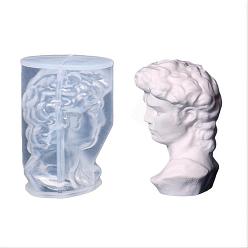 Белый Diy силиконовые формы для дисплеев, формы для литья смолы, для уф-смолы, эпоксидная смола, нордический Дэвид, белые, 77x51x54 мм