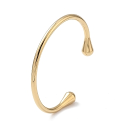 Настоящее золото 14K Ионное покрытие (IP) 304 браслеты-манжеты из нержавеющей стали для женщин, реальный 14 k позолоченный, внутренний диаметр: 2-3/8 дюйм (6.1 см)