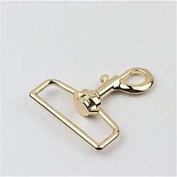 Light Gold Clip de fermoir de ceinture de sac à main en alliage de zinc, mousquetons fermoirs boucles, or et de lumière, 70x44x4mm
