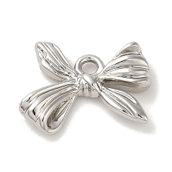 Платина Стойки подвески обшивки сплава, без кадмия, без никеля и без свинца, бантом, платина, 13x15.5x3 мм, отверстие : 1.8 мм