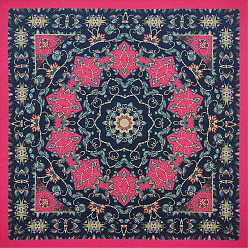 Темно-Розовый Квадратные хлопковые повязки на голову, шарф-бандана с цветочным узором, гетры шеи, бесшовные головные уборы, для бега на свежем воздухе, темно-розовыми, 550x550 мм