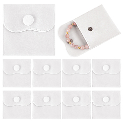 Белый Дым 10шт. бархатные мешочки для украшений, подарочные пакеты для ювелирных изделий с кнопкой, для хранения колец, ожерелья, сережек, браслета, квадратный, серый, 7x7 см