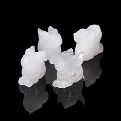 Хрусталь Природный кварц украшения кристалл дисплей, украшение домашнего офиса, кролик, 55 мм