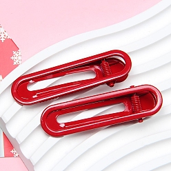 Красный Железные заколки для волос , овальные, аксессуары для волос для женщин и девочек, красные, 60x18 мм