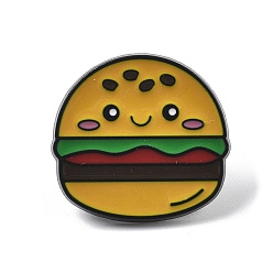 Hamberger Милые эмалевые булавки, броши из сплава для одежды рюкзака, имитация еды, гамбургер, 23x24.5 мм