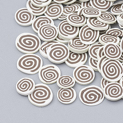 Верблюжий Ручной полимерной глины украшения искусства ногтя, Модные уходу за ногтями, без отверстия , питание, верблюжие, 4~9x3~7x0.1~3 мм