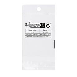 Weiß Rechteckige, selbstverschließende Plastikbeutel, wiederverschließbare Taschen, weiß, 14x7x0.1 cm