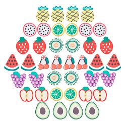 Mixed Color Handmade Polymer Clay Cabochons, Polymer Clay Slices for Resin Crafts & DIY Projects, Fruit, Mixed Color, 200pcs/bag
