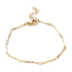 Золотой Ионное покрытие (IP) 304 браслеты-цепочки из нержавеющей стали, золотые, 7-1/8 дюйм (18 см)