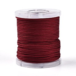 Коричневый 25м нейлоновый шнур с китайским узлом, для изготовления ювелирных изделий, круглые, коричневые, 1 мм, около 27.34 ярдов (25 м) / рулон