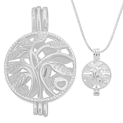 Tree of Life Наборы для изготовления ожерелий своими руками, в том числе 925 подвески из стерлингового серебра, латунные ожерелья и бусины из ракушечного жемчуга, древо жизни
