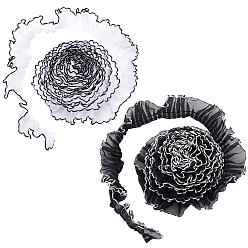 (52) Непрозрачная лаванда 2шт. 2 цвета полиэстер плиссированная кружевная отделочная лента, отделка из органзы, для декоративной одежды своими руками, разноцветные, 1-5/8 дюйм (41 мм), около 3 ярдов/шт., 1 шт / цвет