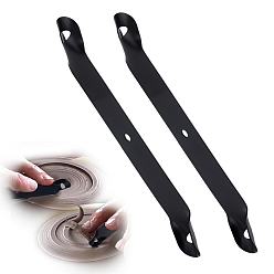 Черный Лезвия из нержавеющей стали для работы с глиной, инструменты для обрезки керамики, чёрные, 175x25x1~23 мм, Отверстие : 5 мм & 10.5x6.5 мм