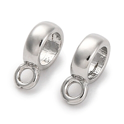 Платина Поручни из латунной трубки, без кадмия, без никеля и без свинца, платина, 9x6x2 мм, отверстие : 1.6 мм, внутренний диаметр: 4.2 мм