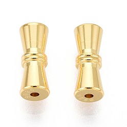 Золотой 925 стерлингового серебра винтовые застежками, с печатью s925, золотые, 10x4 мм, отверстие : 1 мм
