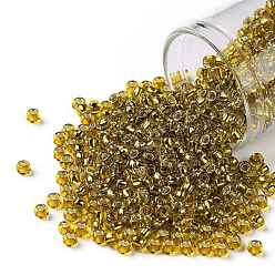 (2155S) Silver Lined Chamomile TOHO Round Seed Beads, Japanese Seed Beads, (2155S) Silver Lined Chamomile, 8/0, 3mm, Hole: 1mm, about 222pcs/bottle, 10g/bottle