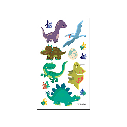 Dinosaur Съемные временные водостойкие татуировки, бумажные наклейки на тему животных, рисунок динозавра, 10.5x6 см