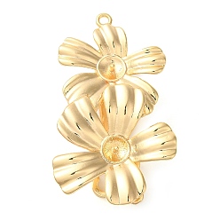 Настоящее золото 18K Латунь раз по сравнению с застежками, без кадмия, без никеля и без свинца, цветок, реальный 18 k позолоченный, 34 мм