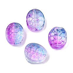 Лиловый Стеклянные бусины, овальные, сирень, 18x15.5x12 мм, отверстие : 1.2 мм