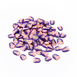 Colorful Handmade Polymer Clay Cabochons, Girl, Colorful, 5~6x5~6x1mm, about 30303pcs/1000g