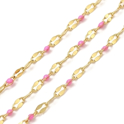 Фиолетовый Ионное покрытие (ip) 304 цепи из нержавеющей стали, Эмаль стиле, реальный 18 k позолоченный, пайки, с катушкой, полированный, фиолетовые, 4x2x0.3 мм, около 32.81 футов (10 м) / рулон