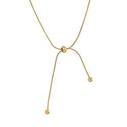 Золотой Ожерелья-лариаты из змеиной стали из нержавеющей стали для женщин, золотые, 17.72~19.69 дюйм (45~50 см)