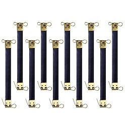 Черный Железная сумка с внутренним гибким каркасом, гибкий пружинный зажим, шрапнель поцелуй замок кошелек рамка, чёрные, 12 см, 10 шт / комплект