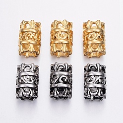 (52) Непрозрачная лаванда 304 из нержавеющей стали бусы, бусины с большим отверстием, Полая колонна, разноцветные, 17x11 мм, отверстие : 8 мм