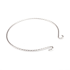 Платина Латунь манжеты браслеты, долговечный, платина, 2-3/8 дюйм ~ 2-1/2 дюйм (6.1~6.4 см)