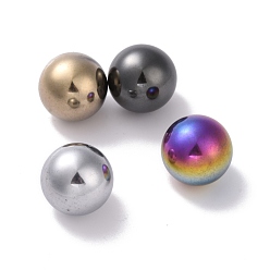 Mixed Color Non-magnetic Synthetic Hematite Beads, No Hole, Round, Mixed Color, 19mm