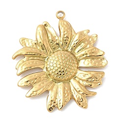 Настоящее золото 18K 304 подвески из нержавеющей стали, , ионное покрытие (ip), реальный 18 k позолоченный, 32x29x3 мм, отверстие : 1.8 мм