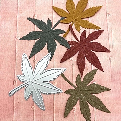 Лист Углеродистая сталь разрезает трафареты, для diy scrapbooking, Фотоальбом, декоративная бумага для тиснения, кленового листа, 75x72 мм