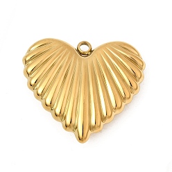 Нержавеющая Сталь Цвет 304 подвески из нержавеющей стали, сердце прелести, ионное покрытие (ip), цвет нержавеющей стали, 28x32x7 мм, отверстие : 2.5 мм