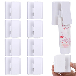 Белый Пластиковый настенный держатель для зубной пасты из АБС-пластика, квадратный, белые, 60x60x22.5 мм