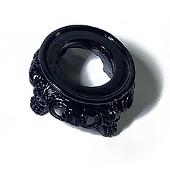 Черный Подставка для дисплея с хрустальным шаром из смолы, подставка для держателя хрустальных сфер, для хрустального шара 5~7см, чёрные, 64.5x31 мм