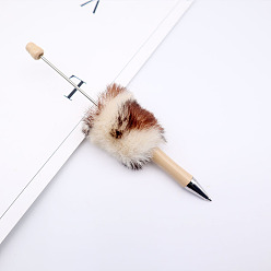 Перу Пластиковая шариковая ручка, плюшевые шариковые ручки для бисероплетения, для индивидуальной ручки с ювелирными бусинами, Перу, 147x32 мм